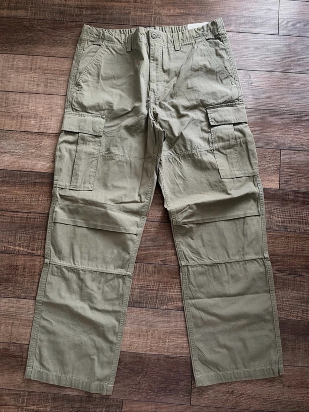 Khaki Relaxed Fit Cargo Pants